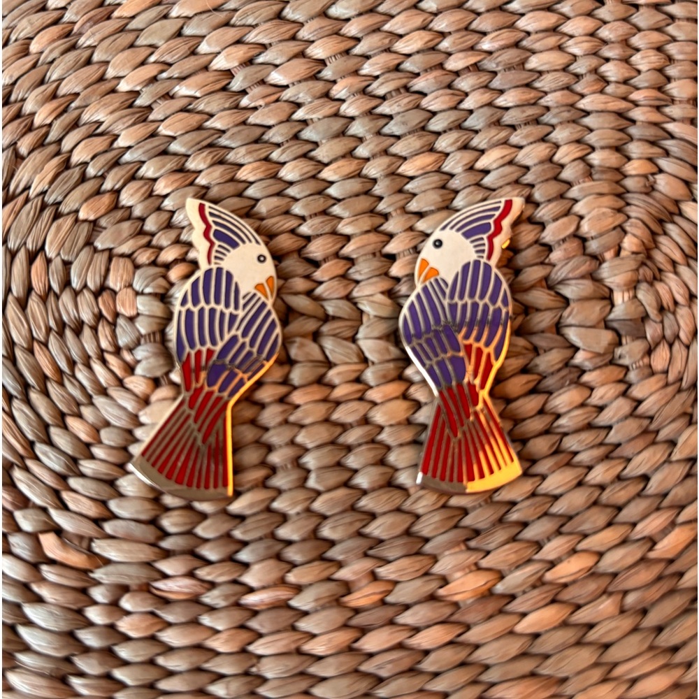 Laurel Burch Cockatoo Earrings